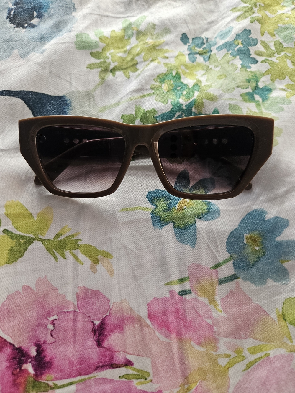 Quay Australia Brown Cat-Eye Sunglasses with Gradient Lenses